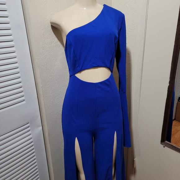 Blue onesleeve Jumpsuit - Picture 10 of 10